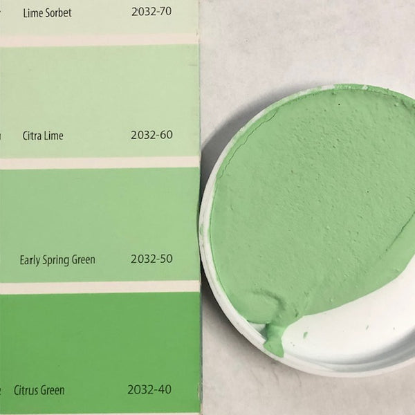 XT Custom matches BM 2032-50 Early Spring Green in Unsanded Grout