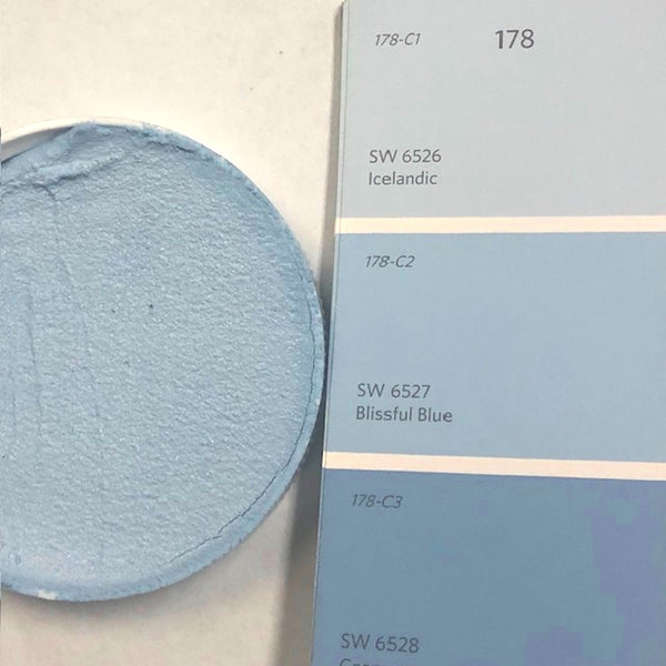 XT Custom matched to SW 6527 Blissful Blue in Sanded Tile Grout