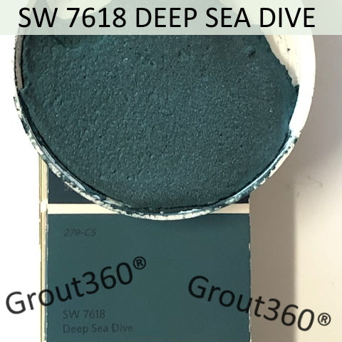 XT Custom matched to SW 7618 Deep Sea in Unsanded Grout