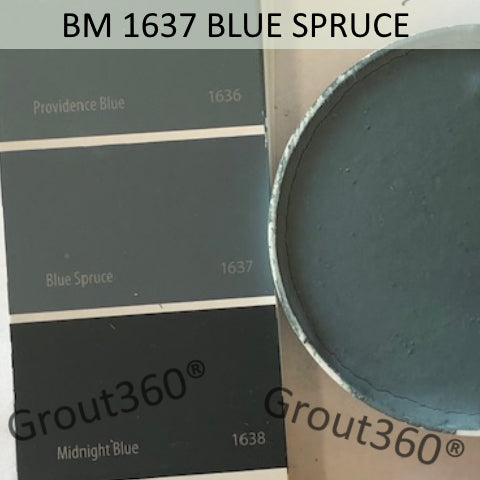 XT Custom matched to BM 1637 Blue Spruce Sanded Tile Grout