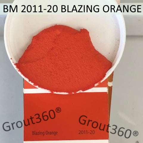 XT Custom matched to BM 2011-20 Blazing Orange Sanded Tile Grout