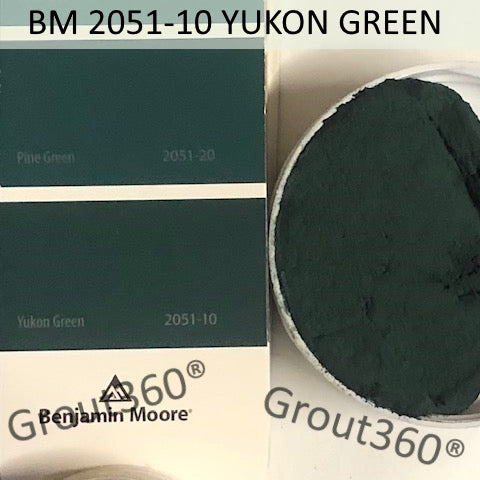 XT Custom matched to BM 2051-10 Yukon Green Sanded Tile Grout