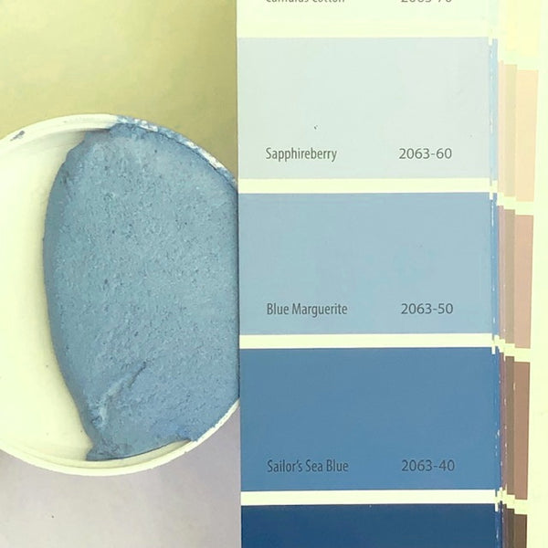 XT Custom matches BM 2063-50 Blue Marguerite Sanded Tile Grout