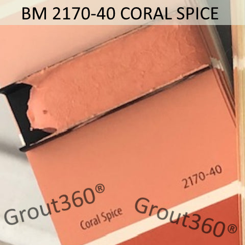XT Custom matched to BM 2170-40 Coral Spice Sanded Grout