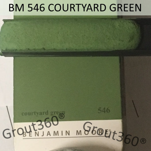 XT matched to BM 546 Courtyard Green Sanded Tile Grout