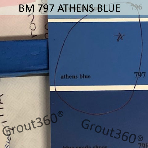 XT Custom matched to BM 797 Athens Blue Sanded Tile Grout