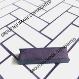 Sanded Eggplant Tile Grout - Dark Purple Grout