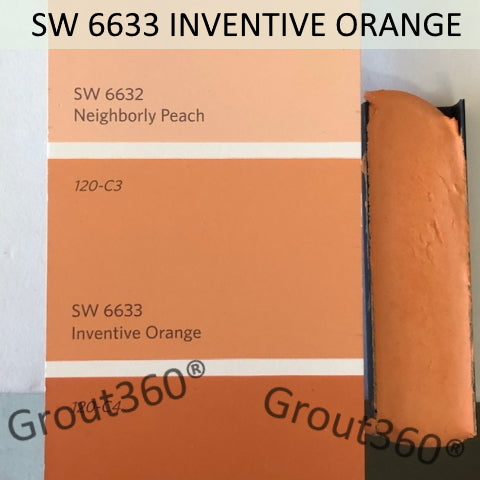 XT matched to SW 6633 Inventive Orange Sanded Tile Grout