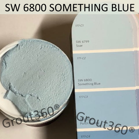 XT Custom matched to SW 6800 Something Blue Sanded Tile Grout