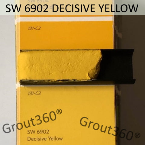 XT Custom matched to SW 6902 Decisive Yellow Sanded Grout