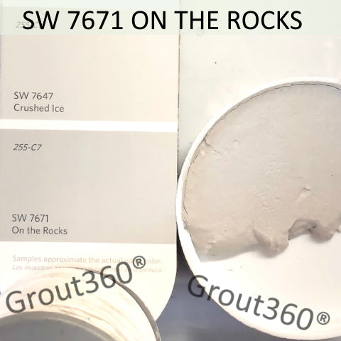 XT Custom matched to SW 7671 On The Rocks Sanded Tile Grout