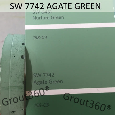 XT Custom matched to SW 7742 Agate Green Sanded Tile Grout