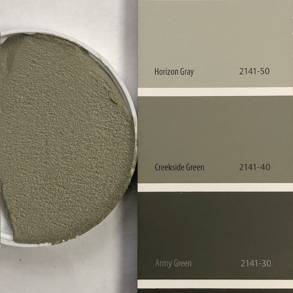XT Custom matches BM 2141-40 Creekside Green in Sanded Tile Grout