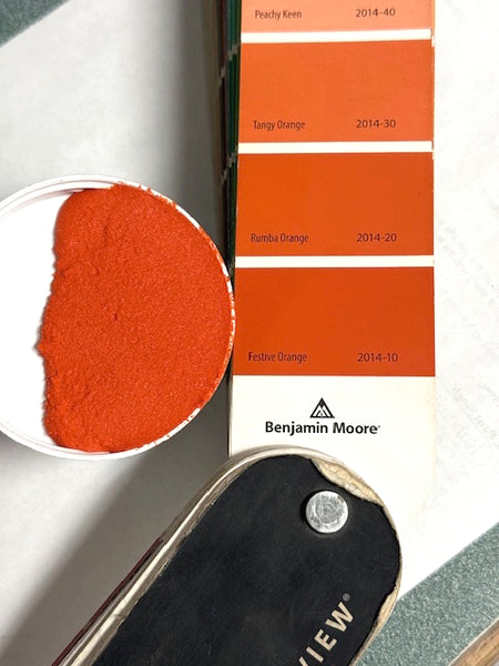 E-1500 Custom matches BM 2014-10 Festive Orange in Epoxy Tile Grout