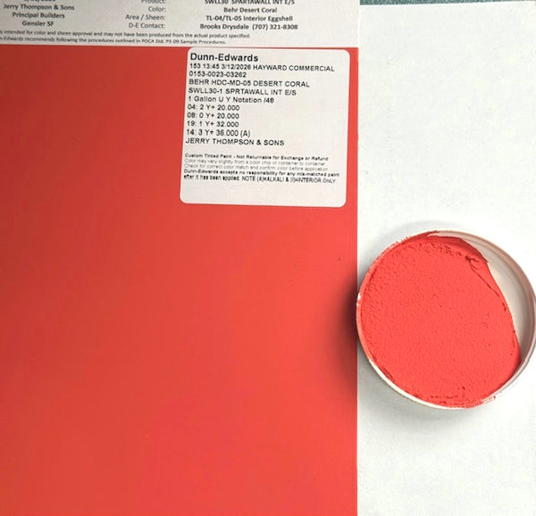 XC Custom matches Behr Desert Coral in Sanded tile Grout