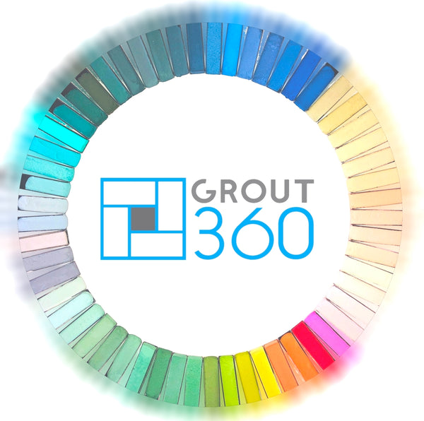 Unsanded Eggplant and Wine Red Blend in Unsanded Tile Grout