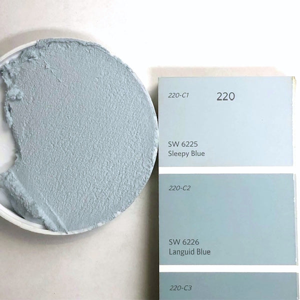 XT Custom matched to SW 6225 Sleepy Blue in Sanded Tile Grout