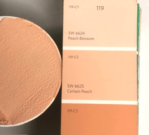 XT Custom matched to SW 6625 Certain Peach in Sanded Tile Grout