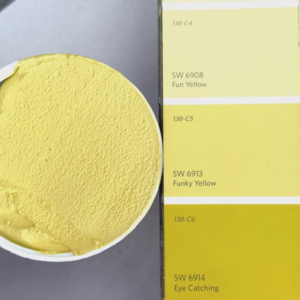 XT Custom matched to SW 6913 Funky Yellow in Sanded Tile Grout
