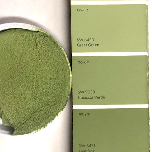 XT Custom Color matches SW 9038 Cucuzza Verde in Sanded Tile Grout