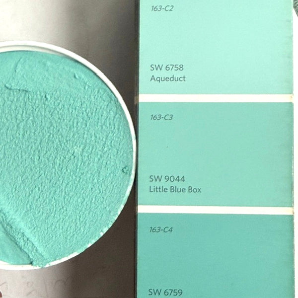 XT Custom Color matches SW 9044 Little Blue Box in Unsanded Tile Grout