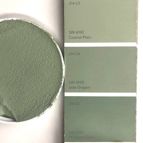 XT Custom Color matches SW 9129 Jade Dragon in sanded tile grout