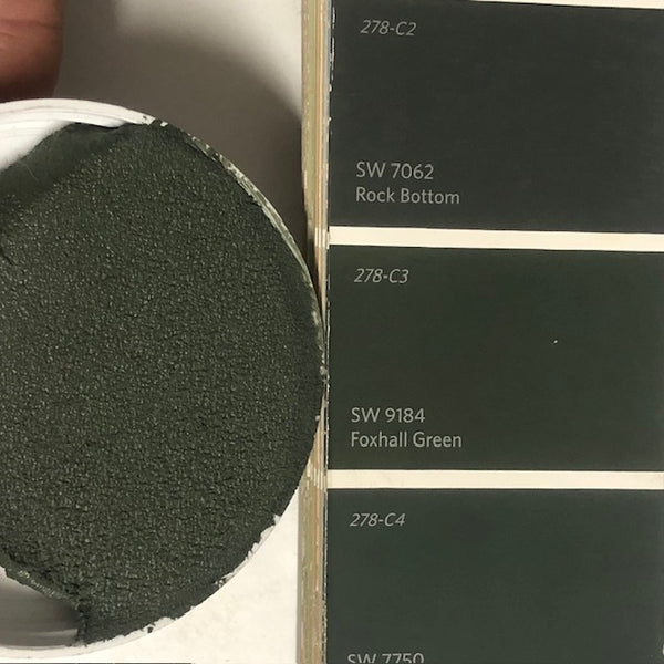 XT Custom matched to SW 9184 Foxhall Green in Sanded Tile Grout