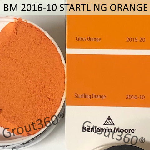 XT Custom matched to BM 2016-10 Startling Orange Sanded Tile Grout