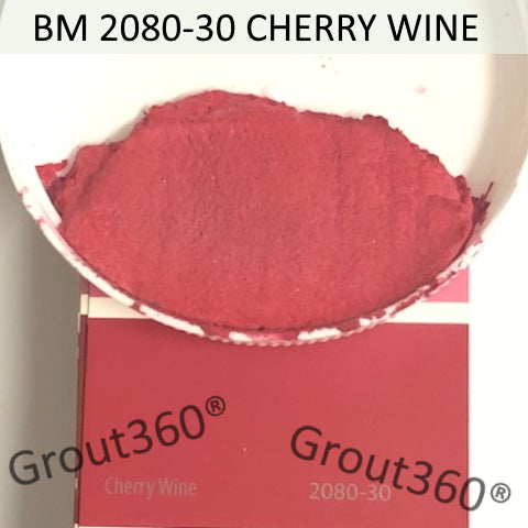 XT custom matched to BM 2080-30 Cherry Wine Sanded Tile Grout