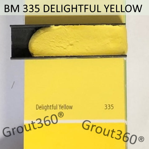 XT Custom matched BM 335 Delightful Yellow Sanded Tile Grout