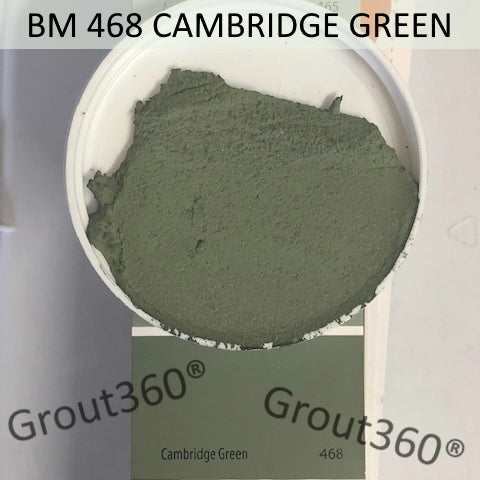XT Custom matched to BM 468 Cambridge Green Sanded Tile Grout