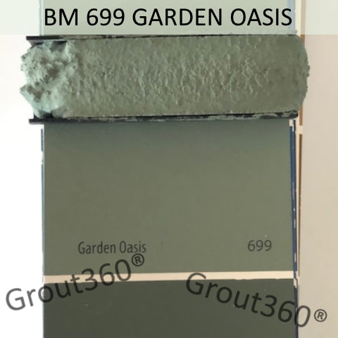 XT matched to BM 699 Garden Oasis Sanded Tile Grout