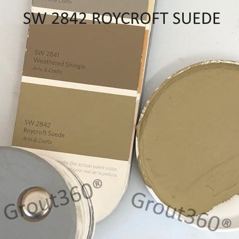 XT Custom matched to SW 2842 Roycroft Suede Sanded Tile Grout