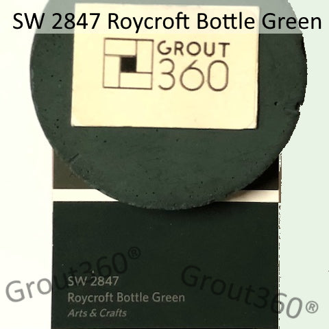 XT Custom matched to SW 2847 Roycroft Bottle Green Sanded Tile Grout