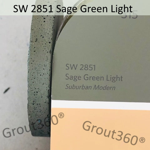 XT Custom matched to SW 2851 Sage Green Light Sanded Tile Grout