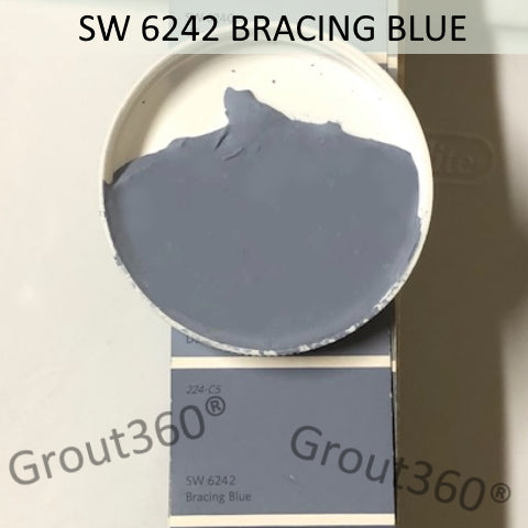 XT Custom matched to SW 6242 Bracing Blue Sanded Tile Grout
