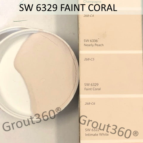 XT Custom matched to SW 6329 Faint Coral Sanded Grout