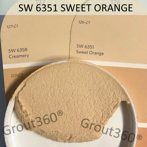XT Custom matched to SW 6351 Sweet Orange Sanded Grout