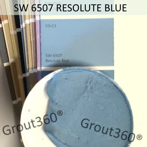 XT Custom matched to SW 6507 Resolute Blue Sanded Tile Grout