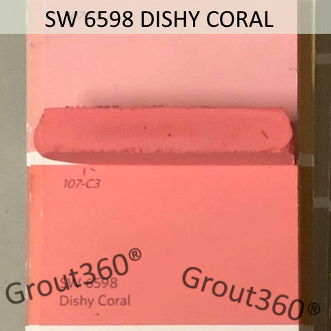 XT matched to SW 6598 Dishy Coral Sanded Tile Grout