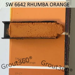 XT matched to SW 6642 Rhumba Orange Unsanded Tile Grout – Grout360