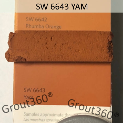 XT matched to SW 6643 Yam Sanded Tile Grout