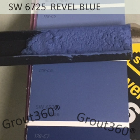 XT Custom matched to SW 6725 Revel Blue Sanded Tile Grout