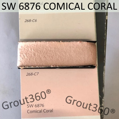 XT Custom matched to SW 6876 Comical Coral Sanded Grout