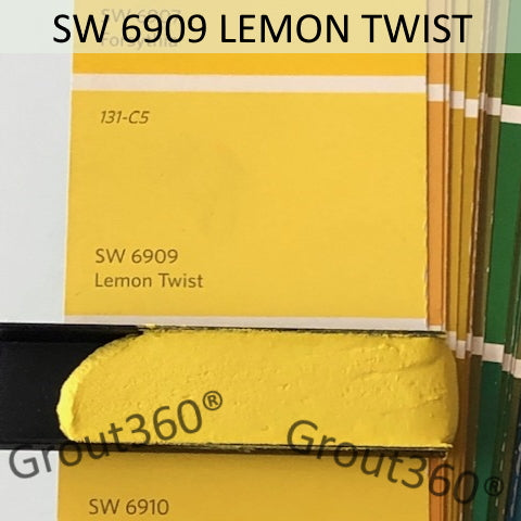 XT Custom matched to SW 6909 Lemon Twist Sanded Grout