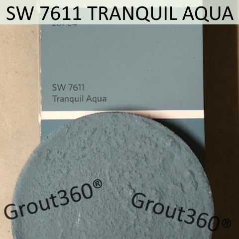 XT Custom matched to SW 7611 Tranquil Aqua Sanded Tile Grout
