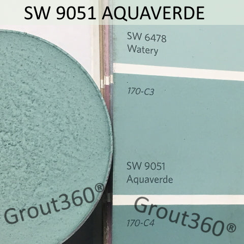 XT Custom matched to SW 9051 Aquaverde Sanded Tile Grout