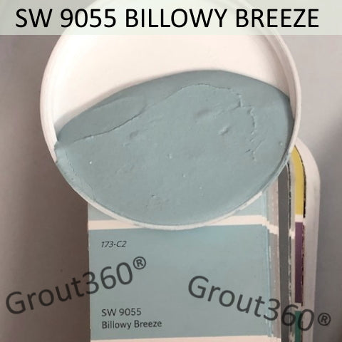 XT Custom matched to SW 9055 Billowy Breeze Sanded Tile Grout